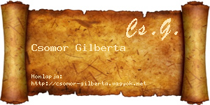 Csomor Gilberta névjegykártya